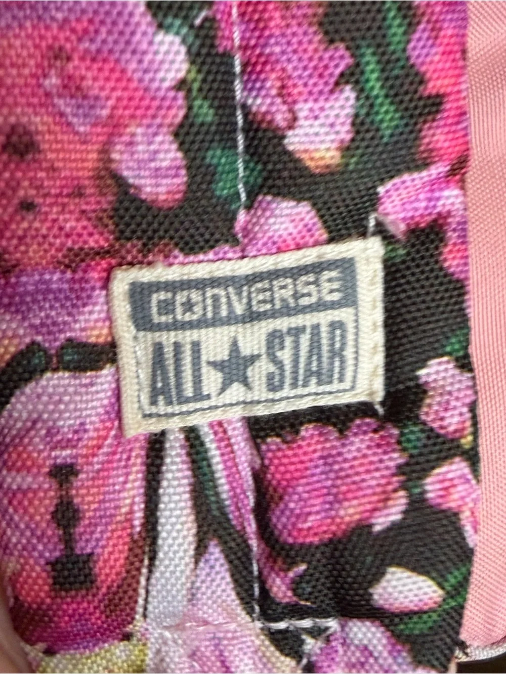 Converse Chuck Taylor All Star Pink Floral Psychedelic Swirl Backpack 11x15